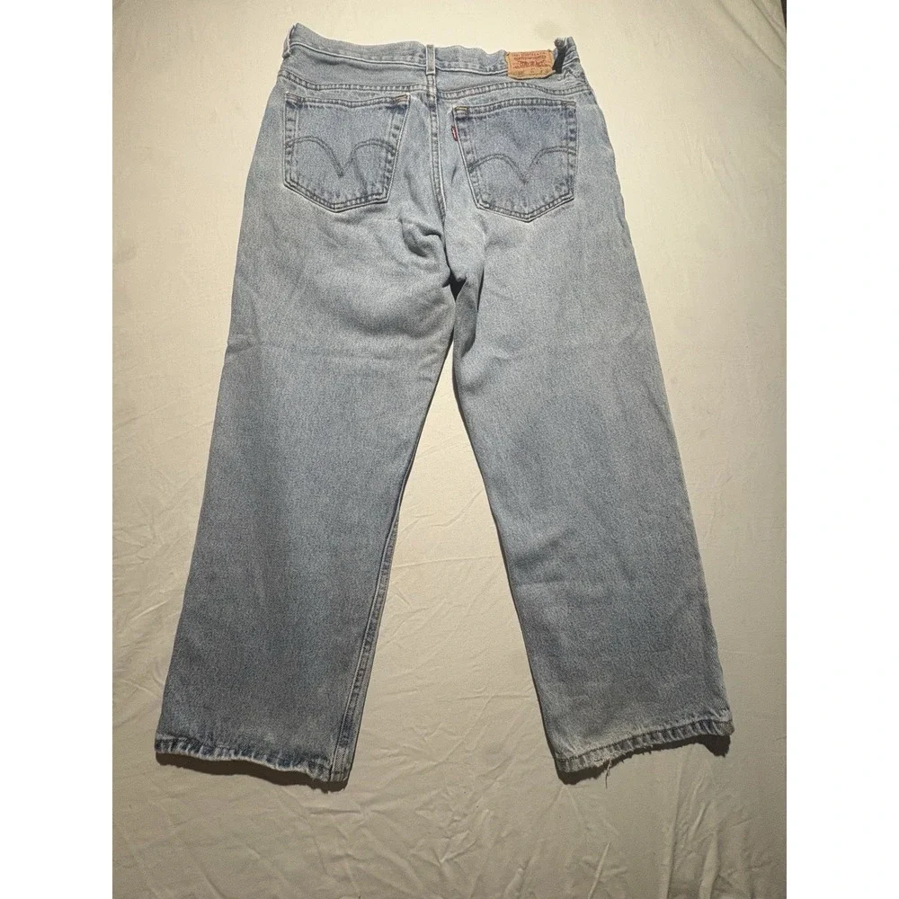 Levis 550 Relaxed Fit Jeans Mens 42x30 Blue Medium Wash Denim 550-0216